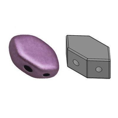 Paros par Puca Beads Metallic Mat Dark Plum 79083 | Czech Glass