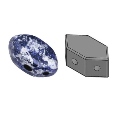 Paros par Puca 7x4mm Tweedy Blue 23980/45706 | Czech Glass Beads