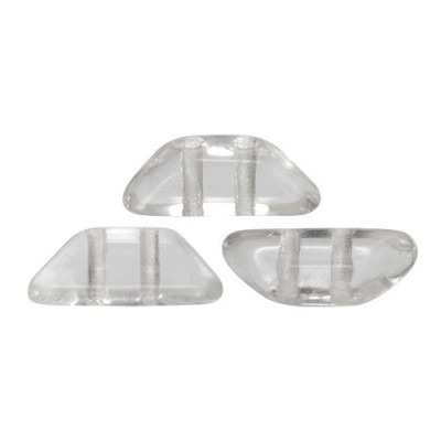 Tinos par Puca Czech Glass Beads Crystal 00030 | 4x10mm 2-Hole