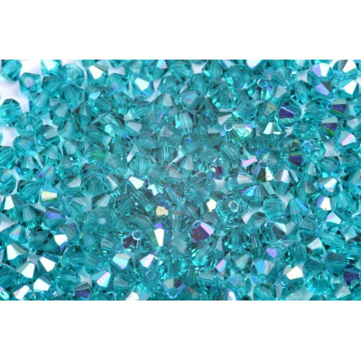  Doppelkegel 4 mm N. 44 BLUE ZIRCON AB