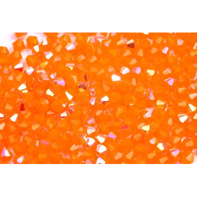 Bicone beads 3 mm N. 60 ORANGE OPAL AB