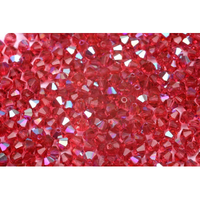 Bicone beads 3 mm N. 74 HOT PINK AB