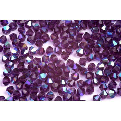 Bicone beads 3 mm N. 84 DEEP VIOLET AB