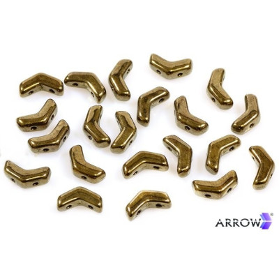 Arrow beads 5x8 mm N. 25 Gold