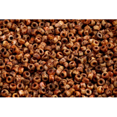 Matubo 8/0 Round Beads Chalk Travertine Dark Matte 03000/86875