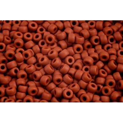 Matubo™ Round 6/0 Opaque Chocolate Matte 84110 | Czech Glass Beads