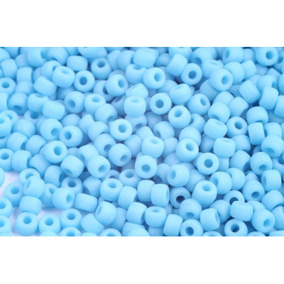 Matubo™ Round 6/0 Turquoise Blue Mat 63030/84110 | Czech Glass Beads
