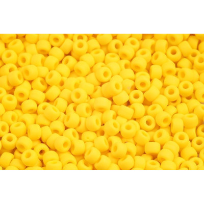 Matubo Round 6/0 Matte Lemon Yellow 83120/84110 | Czech Beads