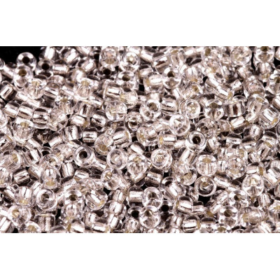 Matubo™ Round 6/0 Crystal Silver Lined 00030/81800 Czech Glass Beads