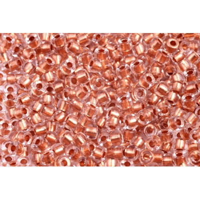Matubo™ Round 6/0 Seed Beads Crystal Copper Lined 00030/68105
