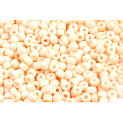 Matubo 6/0 Round Beads Chalk Orange Luster 14413 | Czech Glass