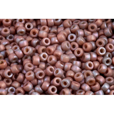 Matubo Round 6/0 Seed Beads Opaque Ivory Nebula Mat 85001