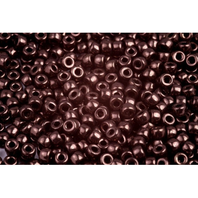 Matubo Round 6/0 Jet Copper Luster 23980/14435 | Czech Glass Beads