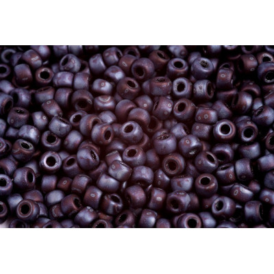 Matubo™ Round 6/0 Jet Nebula Mat 23980/85001 | Czech Glass Beads