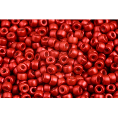 Matubo™ Round 6/0 Chalk Lava Red 01890 | Czech Glass Beads