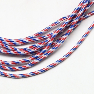 Paracord (PES) N. 105 white/blue/red
