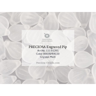 PRECIOSA Engraved Pip N. 175 CRYSTAL MAT