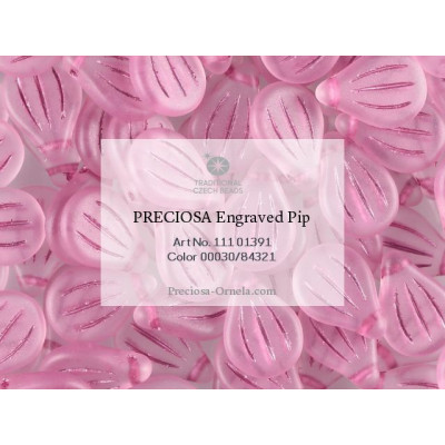 PRECIOSA Engraved Pip N. 178 CRYSTAL VIOLET MAT