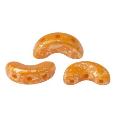Arcos par Puca 5x10mm Orange Opal Splash 81260/94401 | Czech Beads