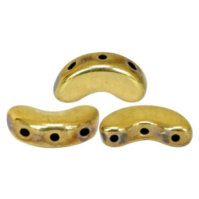 Arcos® par Puca® 5x10mm Full Dorado 00030/26440 | 3-Hole Czech Beads