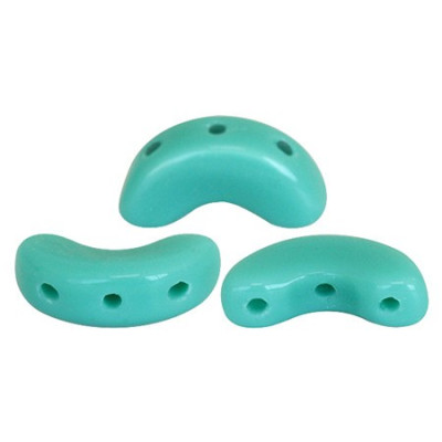 Arcos par Puca 5x10mm Opaque Green Turquoise 63130 | Czech Glass