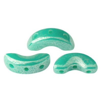 Arcos par Puca 5x10mm Opaque Green Turquoise Luster 63130