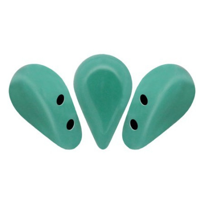 Amos® par Puca® Czech Glass Beads 5x8mm Opaque Green Turquoise 63130