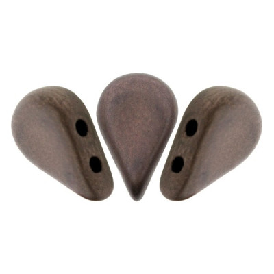 Amos® par Puca® Czech Glass Beads 5x8mm Dark Bronze Mat 23980/84415