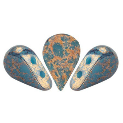 Amos® par Puca® 5x8mm Turquoise Bronze 63030/15496 | Glass Beads