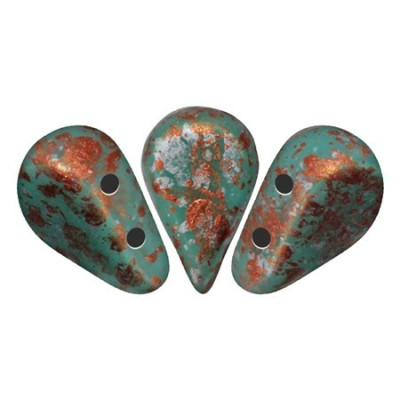 Amos® par Puca® 5x8mm Opaque Turquoise Tweedy 63130/45703 | 16pcs