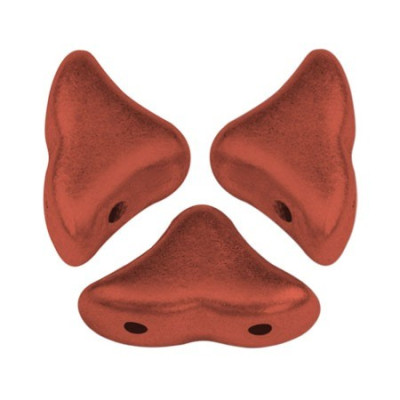 Hélios par Puca 6x10mm Bronze Red Mat 00030/01750 | Czech Glass