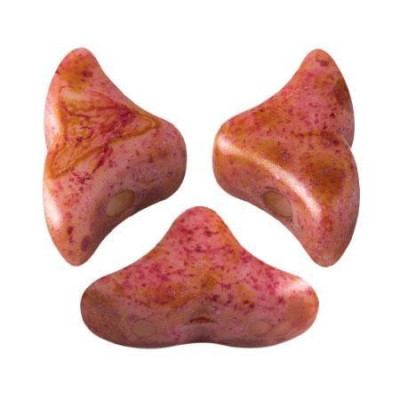 Hélios par Puca 6x10mm Opaque Violet Spotted 65327 | Czech Beads