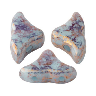 Hélios® par Puca® 6x10mm Aqua Opal Bronze 61010/15496 | Glass Beads