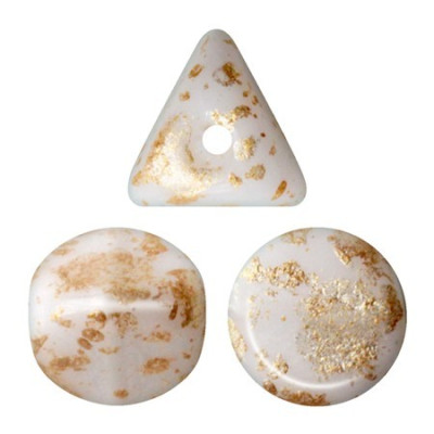 Ilos® par Puca® White Gold Splash 03000/94401 | Czech Glass Beads