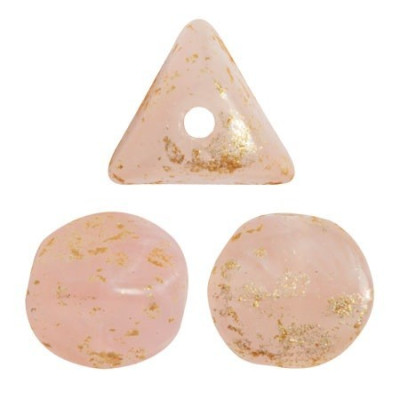 Ilos par Puca 5x5mm Rose Opal Splash 71400/94401 | Czech Beads