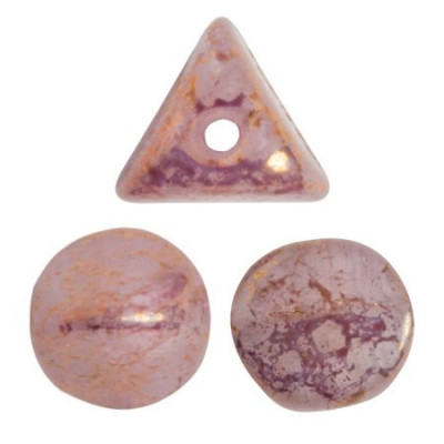 Ilos par Puca Beads 5x5mm Rose Opal Bronze 71400/15496 | Czech Glass