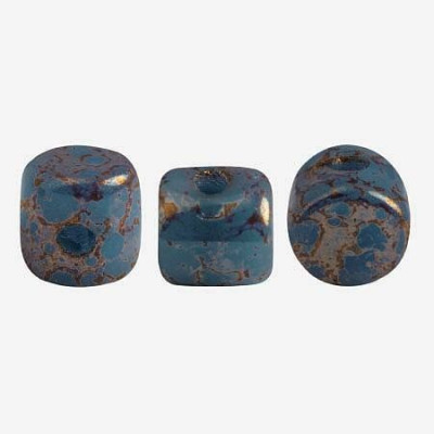 Minos® par Puca® Opaque Aqua Bronze 63020/15496 | Czech Glass Beads