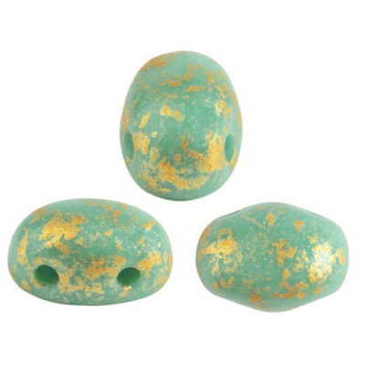 Samos par Puca Beads Opaque Green Turquoise Splash 63130/94401