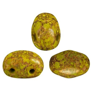 Samos par Puca 5x7mm Opaque Green Bronze 15496 | Czech Glass Beads