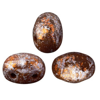 Samos par Puca 5x7mm Opaque Choco Tweedy 13620/45703 | Glass Beads