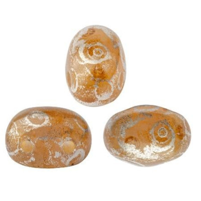 Samos par Puca 5x7mm Light Rose Opal Picasso 71010/65400 | Czech Beads