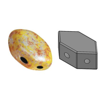 Paros® par Puca® Beads Opaque Jonquil Tweedy 83120/45703 | 7x4mm