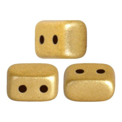 Ios par Puca 2.5x5.5mm Light Gold Mat 00030/01710 | Czech Glass Beads