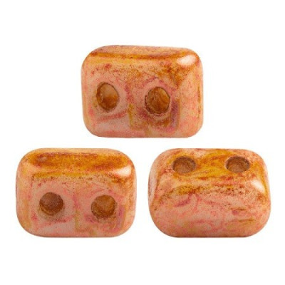 Ios® par Puca® No. 320 Opaque Salmon Spotted 02010/65324 | 2.5x5.5mm