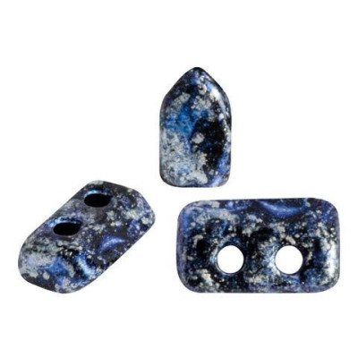 Piros® par Puca® Tweedy Blue 23980/45706 | 2-Hole Czech Glass Beads