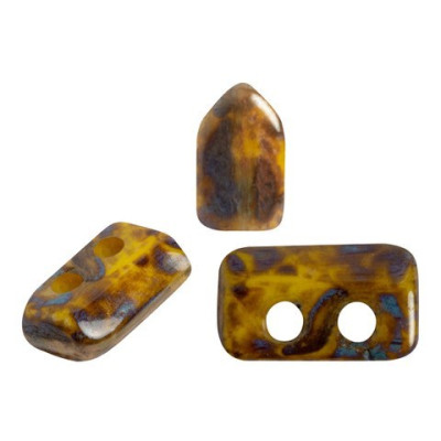 Piros par Puca 5x3mm Opaque Jonquil Travertine 83120/86805