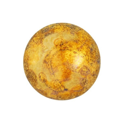 18mm Cabochon par Puca Crystal Gold Spotted 65322 | Czech Glass