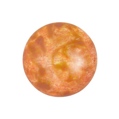 Cabochon par Puca 18mm Salmon Spotted 65324 | Czech Glass