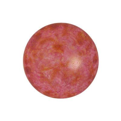 Cabochon par Puca® 18mm Opaque Rose Spotted 65327 | Czech Glass