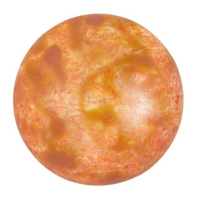 Cabochon par Puca® 25mm Opaque Salmon Spotted 65324 | Czech Glass